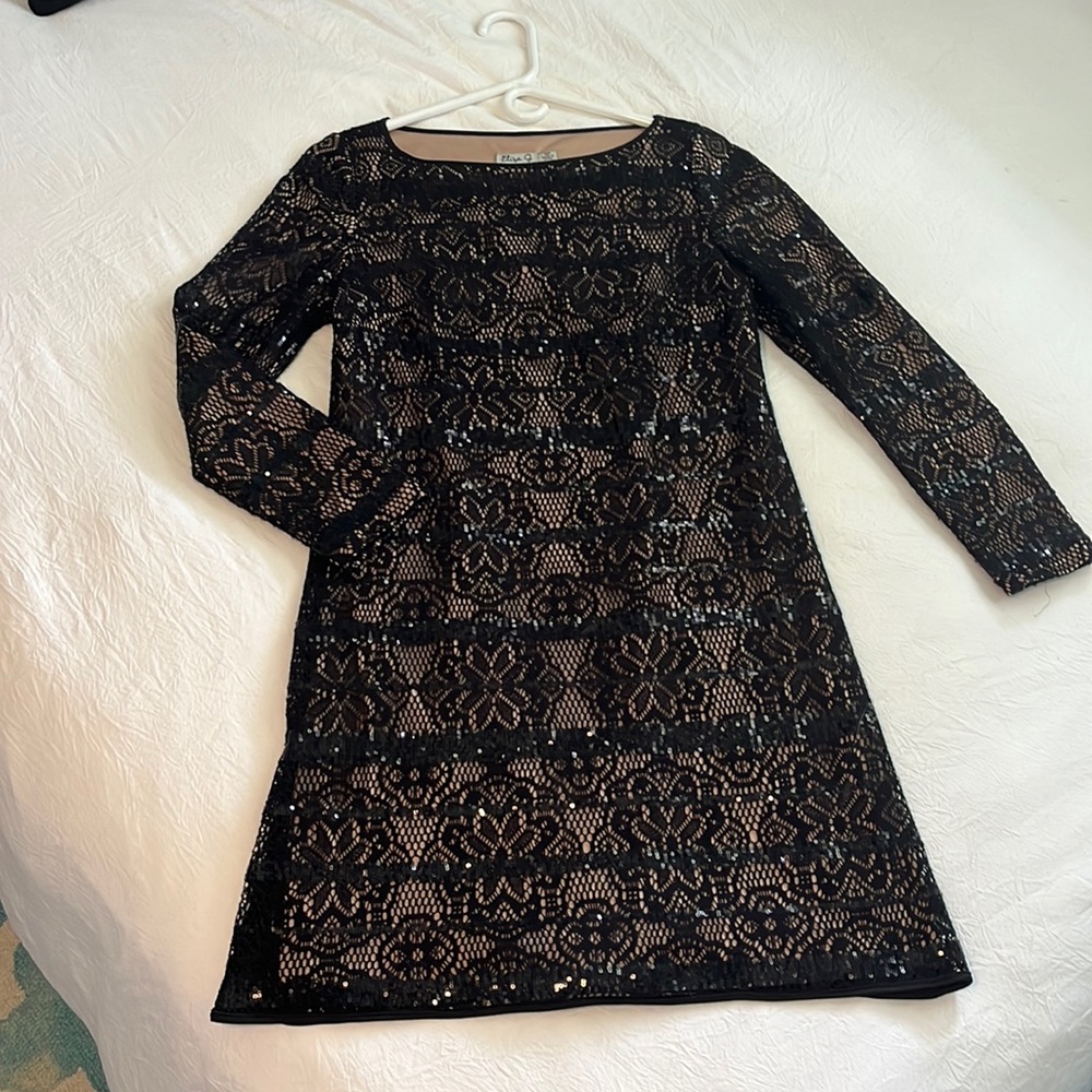 LAST CHANCE Eliza J Black Sequin Mini Dress